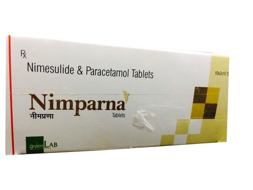 निमेसुलाइड और पैरासिटामोल टेबलेट्स