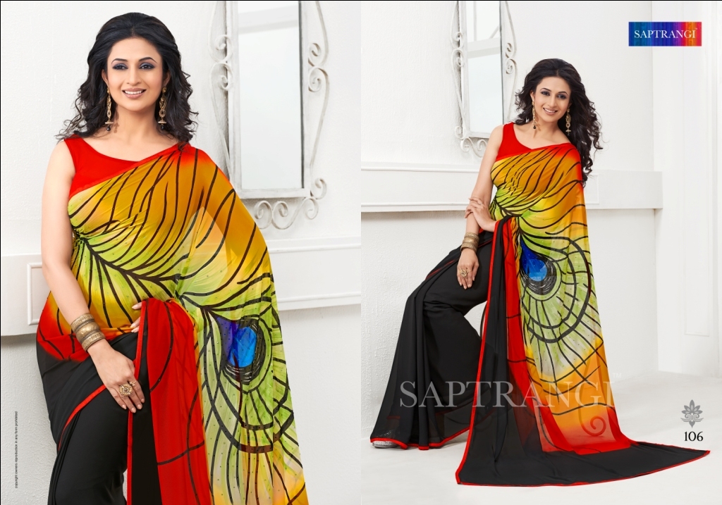 Saptrangi Silk Jacord Digital Print Saree Season 0