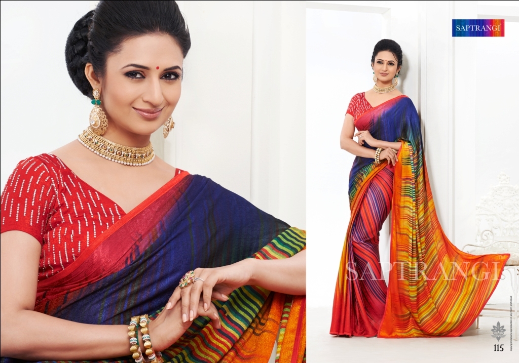 Saptrangi Silk Jacord Digital Print Saree Season 0