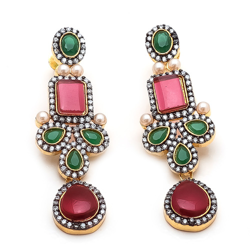 High Imitation Indian Earrings - Premium Quality, Elegant Design for Anniversary, Engagement, Gifts, Parties, Weddings