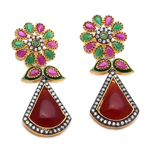 High Quality Indian Imitation Earrings - Elegant Design, Sophisticated Shine for Anniversary, Engagement, Gift or Party