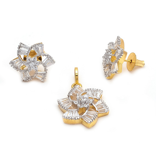 Cubic Zirconia Wedding Pendant Set Gender: Women