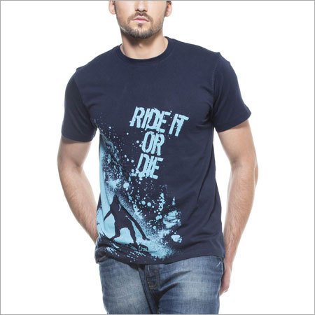 प्रिंटेड राउंड नेक टी-शर्ट