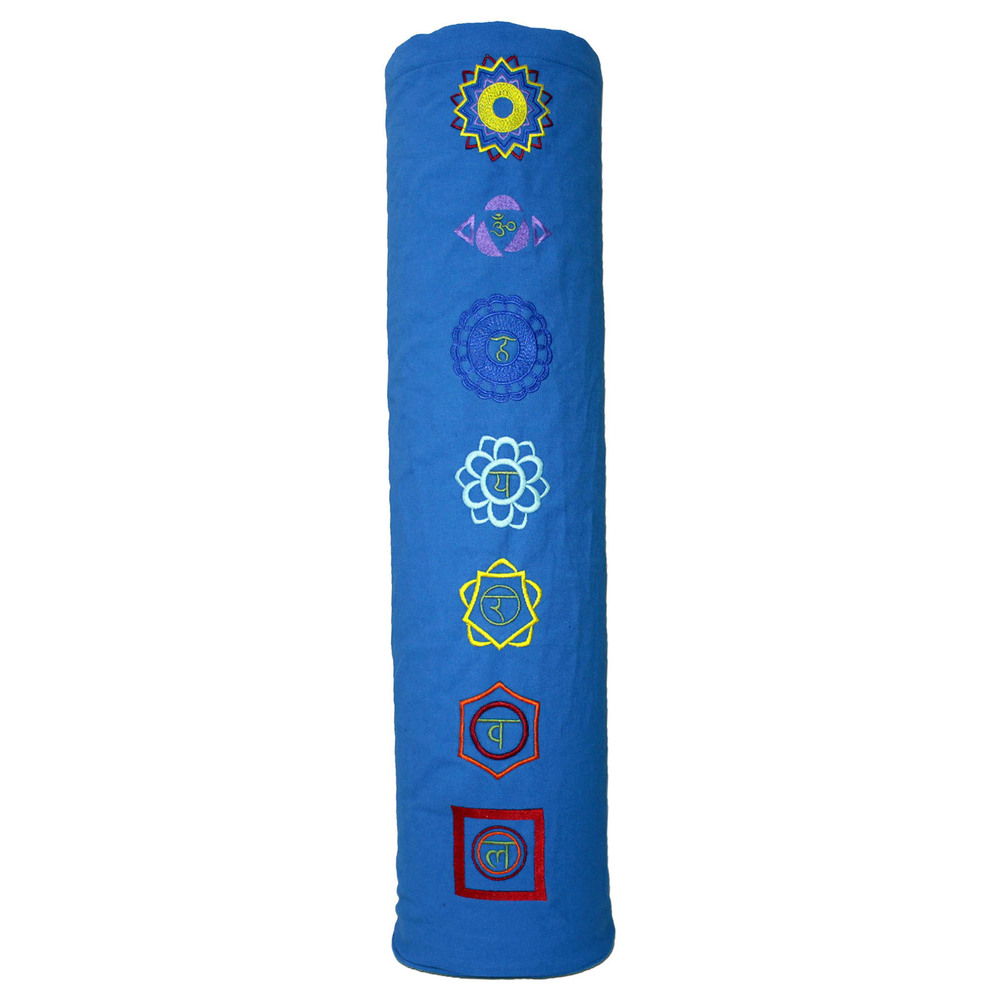 Seven Chakra Bag (Drawstring) - Cotton Canvas, Size 75x19 cm, Royal Blue | Eco-Friendly, Organic Material Available, Custom Logo Possible