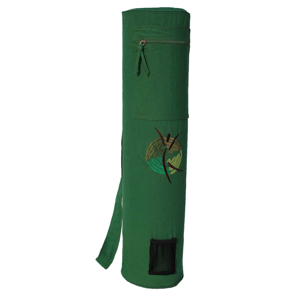 YMB040 Mat Bag (Zippered) Design Embroidery - Dyed Cotton Canvas, 75x19 cm/80x18 cm, Eco-Friendly Material, Custom Logo Available 