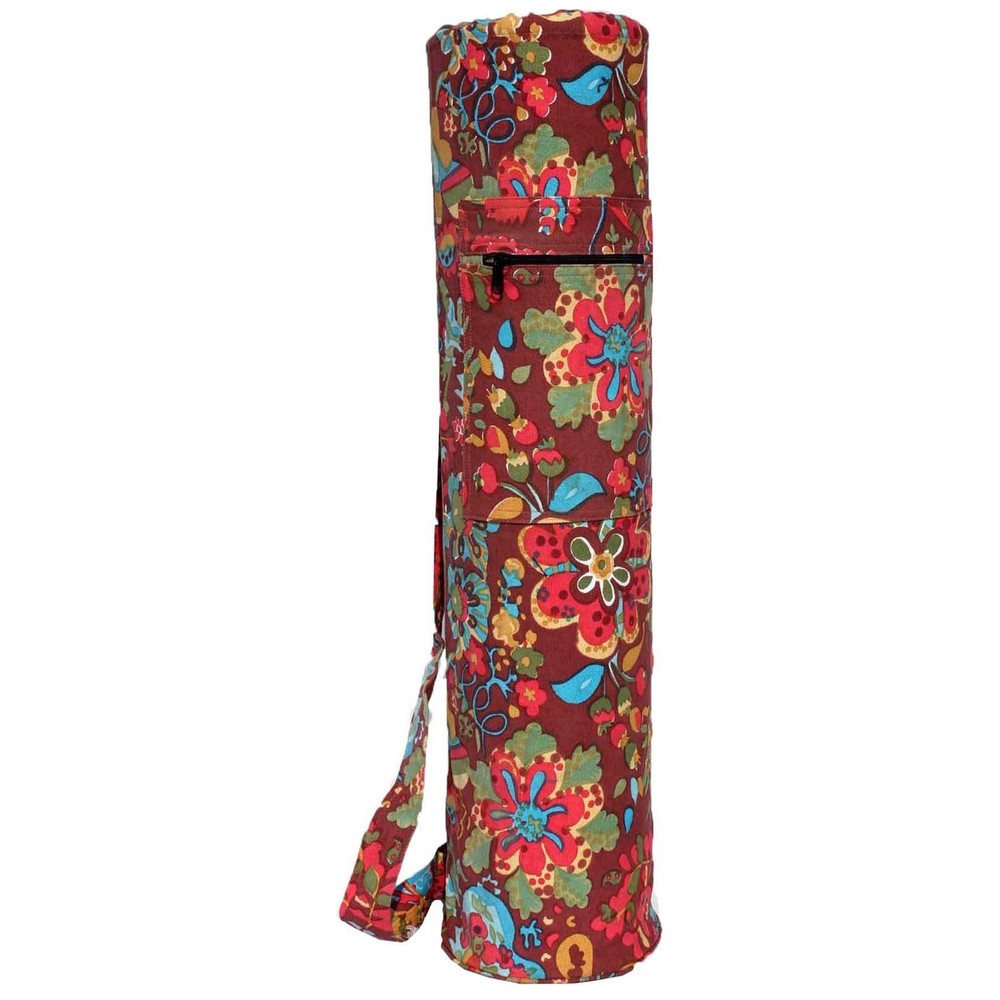 Yoga Mat Bag - Dyed Cotton Canvas, 75x19 cm | Drawstring Design, Easy to Wash, Stylish Printed Patterns