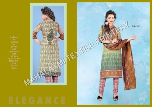 Designer Cotton Salwar Kameez - Multicolor Printed Cotton, Full Sleeves for Rainy Spring and Summer Wear