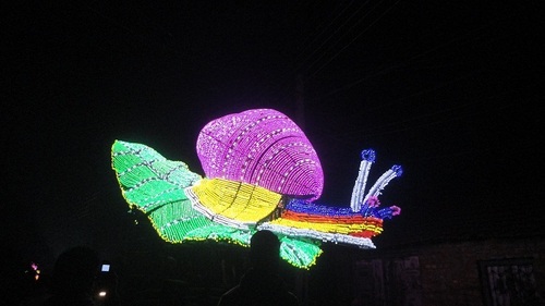 Pink And Yellow And Blue Outdoor Led Decorative Light