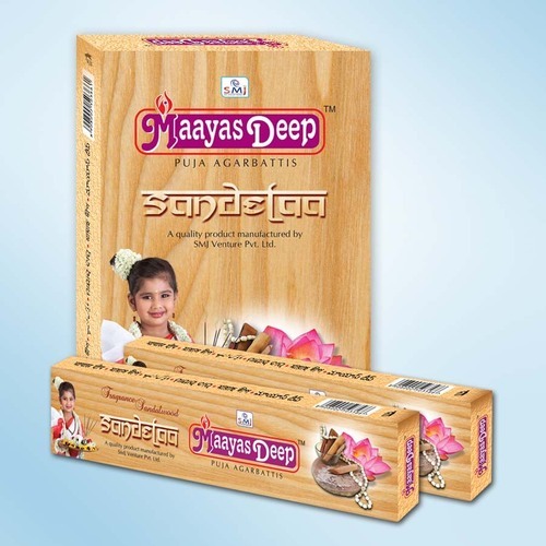Sandelaa Agarbatti - Wood Incense Sticks, 22cm, 1 Hour Burn Time | Soothing Sandalwood Fragrance, Relaxing Aroma, Pure Ambience