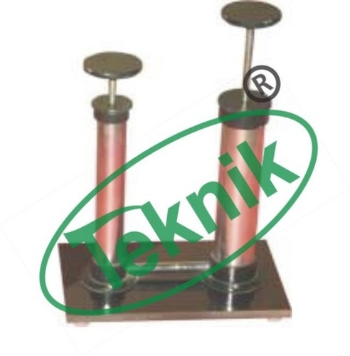 Hydraulic Press Model - Cast Metallic Parts, Wooden Base | Fluid Mechanics Equipment, Actual Working Model