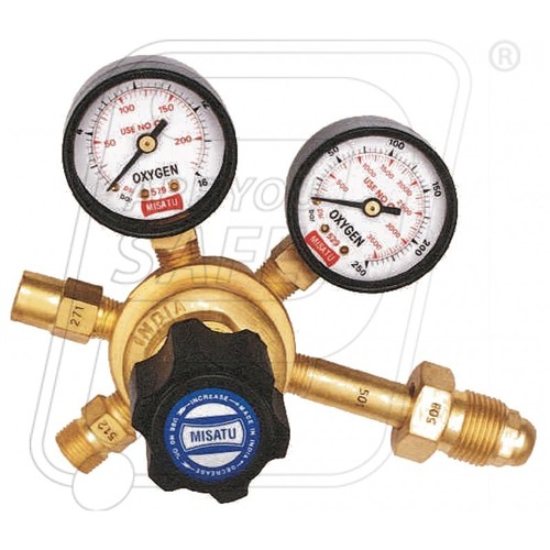सिंगल स्टेज डबल गेज रेगुलेटर ऑक्सीजन
