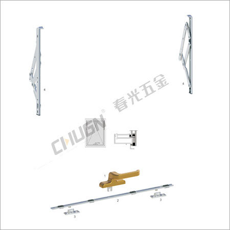 ऊपर झूलने वाली कैसमेंट खिड़कियाँ जो बाहर की ओर खुलती हैं