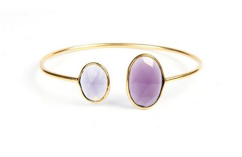 Fashion Amethyst Gemstone Bangles