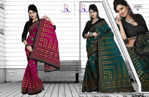 मल्टीकलर नवीनतम कॉटन साड़ी