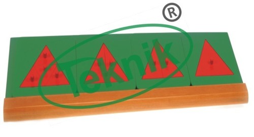 Fractions Of Triangle (Wooden) - Color: Green Brown