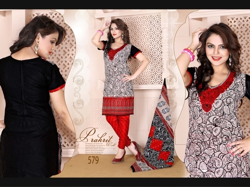 सफेद और लाल महिलाओं के सूट सेट