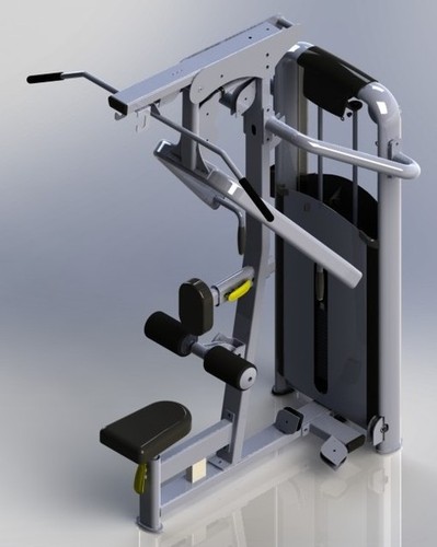 Lat Row Machine - Adjustable Black Pull Over Machine | Muscle Gain Functionality, Warranty Included, Reliable After Sales Service