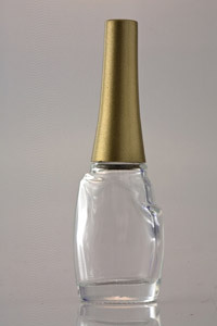 Empty Clear Glass Nail Paint Bottle With Cap - Color: Transparent