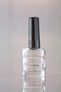 कैप के साथ पारदर्शी खाली नेल पॉलिश कंटेनर