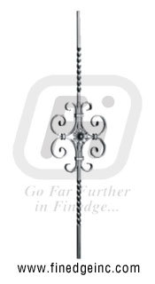 कृष्णित लोहे का सजावटी पैनल