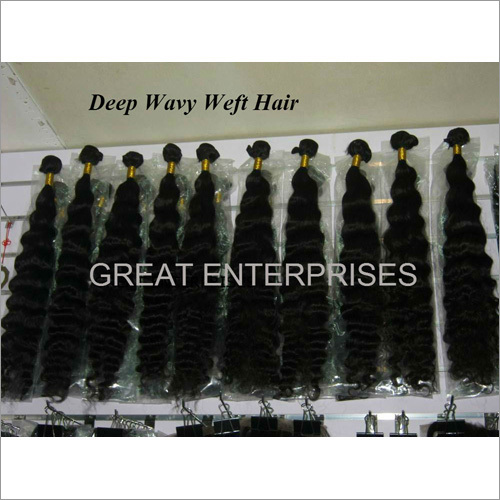 Deep Wavy Weft Hair - Remy Human Hair, Distinctive Tightly Curled Texture, Volume & Length Enhancer, Styling Versatility