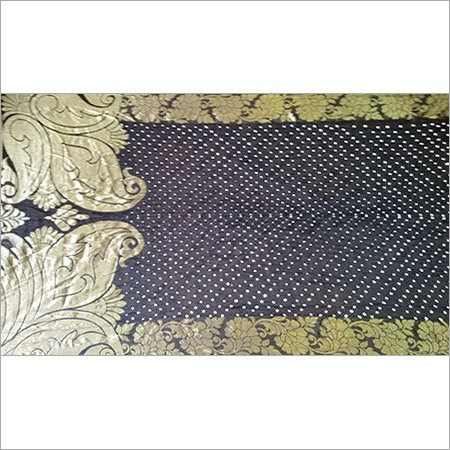 Art Silk Saree - Cotton Silk, Black and Green Colors | Hand Embroidered Patola Design, Ideal for All Seasons