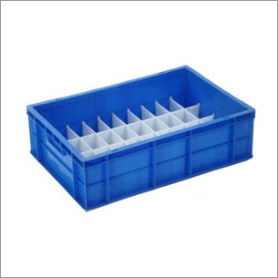 Industrial Fabricated Crates - Plastic, 565X365X170 mm, Blue, Capacity: 35 Ltr | Rigid Design, Ideal for Storage and Transport