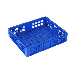 Plastic Bakery Crates - 35 Ltrs, 570x485x140 mm, Blue Plastic Material, Lightweight 500-2000 Grams