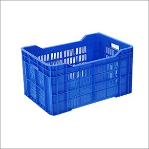 Vegetable Crate - 48 Ltr Capacity, 505x335x275 mm Size, Blue Plastic Construction - Lightweight and Durable Design