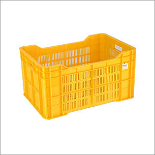 Fruit Vegetable Crates - 48l Capacity, 542x360x290 Mm Dimensions | Durable Blue Plastic, Lightweight Design
