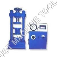 Pillar Type Compression Testing Machine - Mild Steel Construction, Adjustable Height Cross-head, Blue Finish, 110-440 Volt Measuring Range, 1 Year Warranty