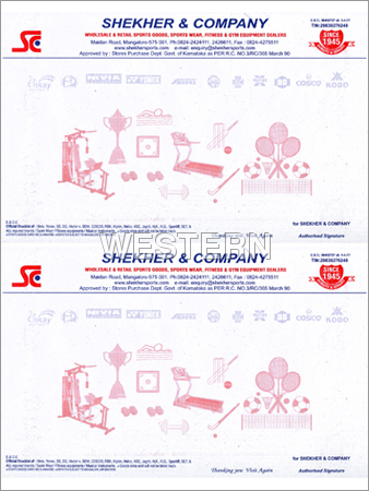 डबल रंग लेटरहेड