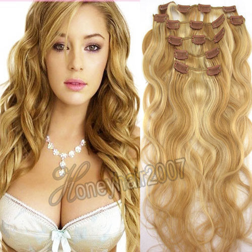 Golden Brown Clip On Hair Extension 18