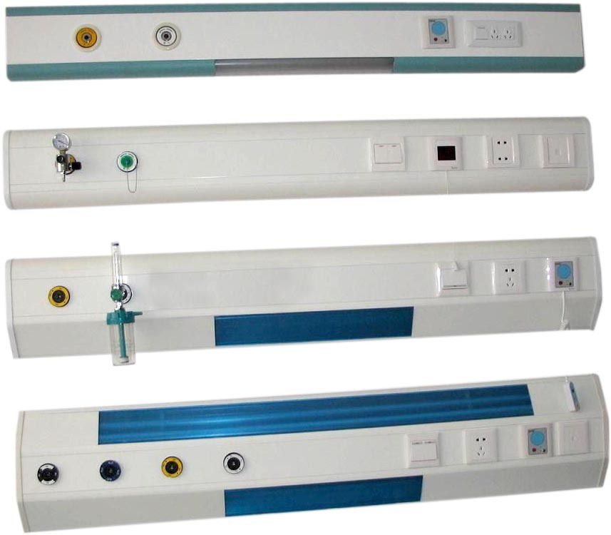 Medical Bed Head Panel - 3mm Aluminum, 1 Meter Minimum Length, Available In Ivory, Blue, Grey, Green | Aesthetic Design, Space Saving, Modular Configuration, Easy Maintenance