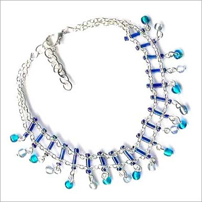 Designer Beaded Brass Anklets - Copper Alloy, 40 cm | Glossy Finish, Elegant Design, Eye-Pleasing Appearance, Suitable for All Ages