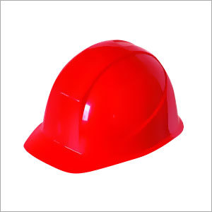 Plastic Safety Helmet - HDPE, One Size, Red, 2mm Shell Thickness | Impact Resistant, Lightweight, Durable, Comfortable Fit