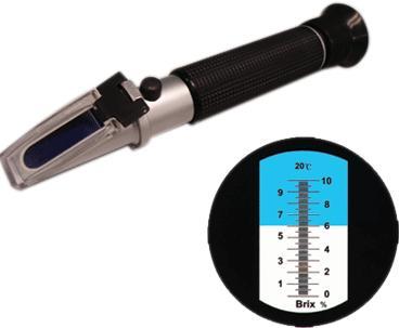 Hand Refractometer - Range 0-32%, Minimum Scale 0.2% | Ideal for Sugar Content Check in Lactic Acid Beverages, Fruit Juices, Soft Drinks, and Honey
