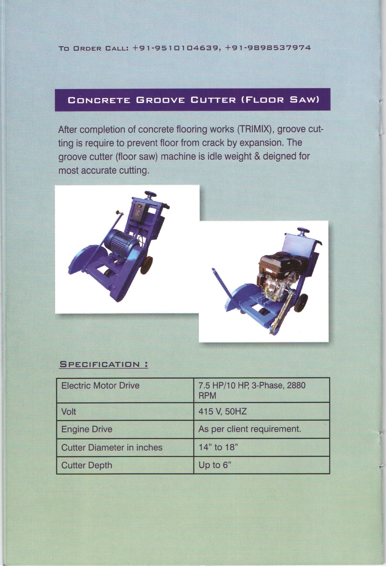 Concrete Groove Cutting Machine (Electric)