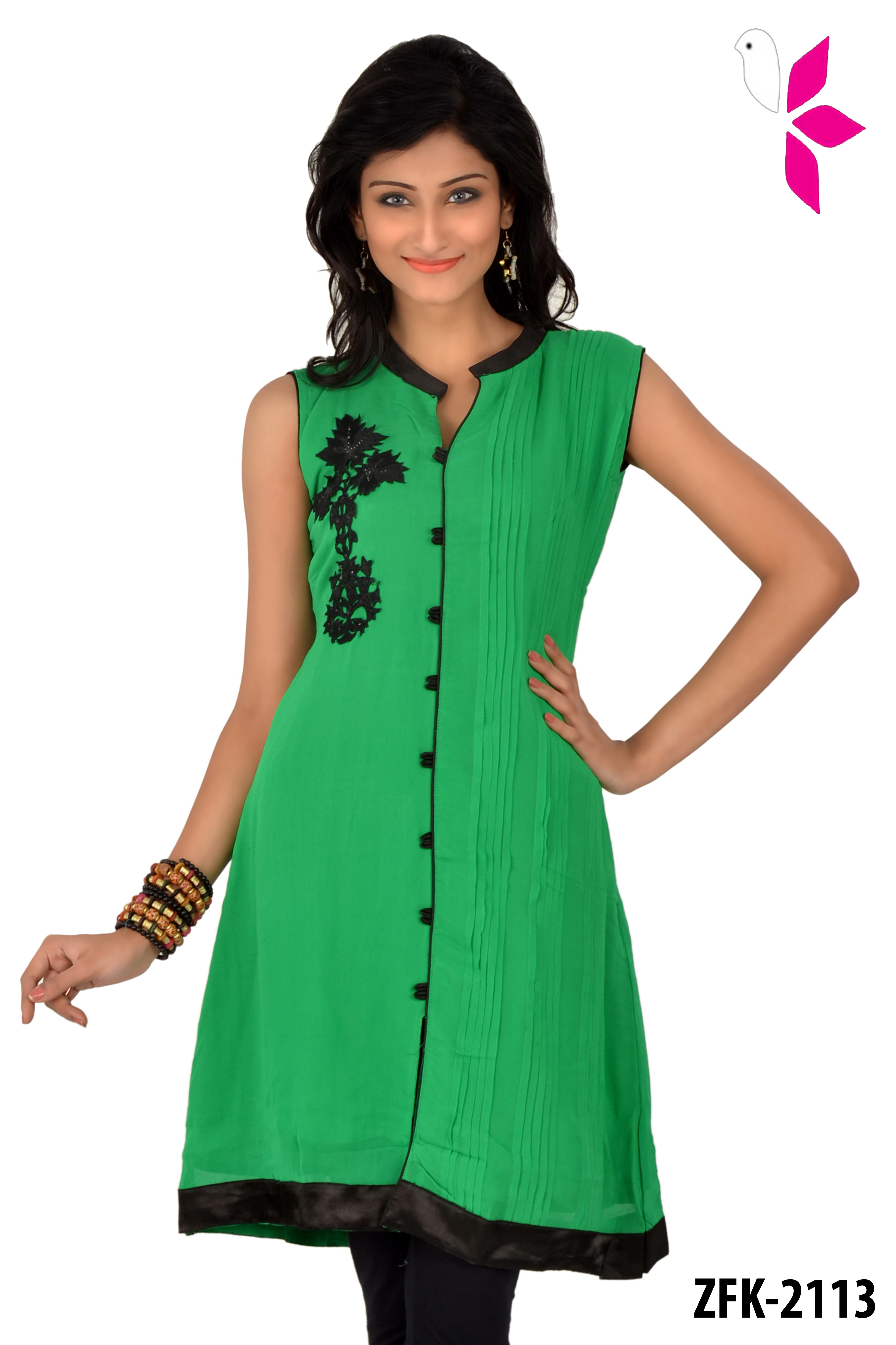 Georgette Embroidered Kurti