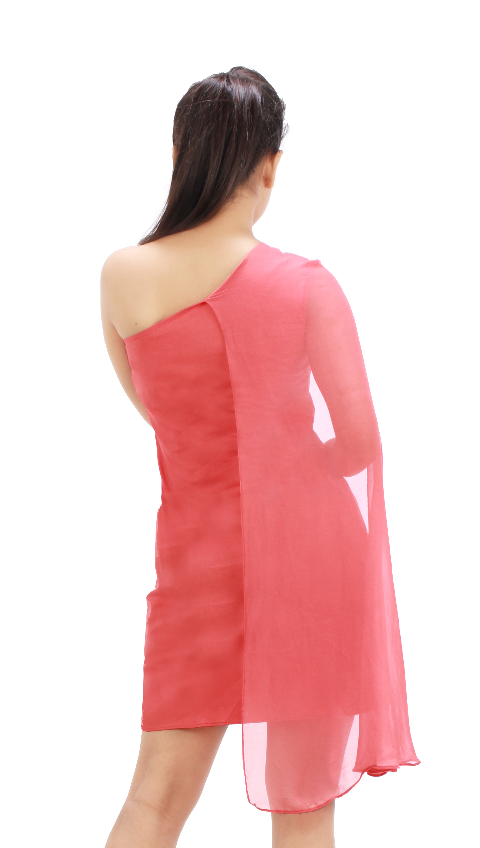 One Shoulder Cape Dress