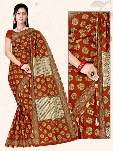 मल्टीकलर न्यू कॉटन साड़ी