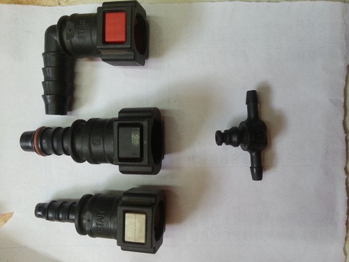 Push Fitting Connector - Metal Material, 4-6 Inch Size, Black Color | Connection Solution for Fuel Lines of Speedon
