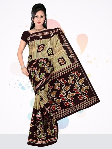 मल्टीकलर मान्यता कैज़ुअल कॉटन साड़ी