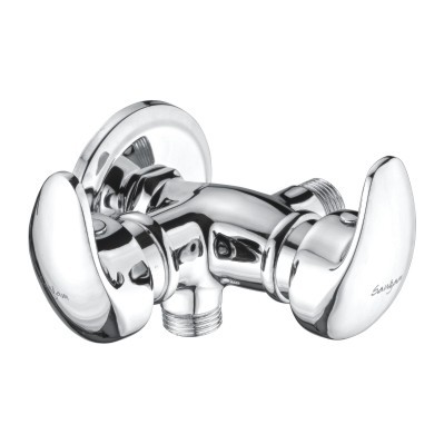 Brass Angle Valve 2 Way - Stainless Steel, Standard Size, Round Shape | Wall Mounted Design for Efficient Flow Control