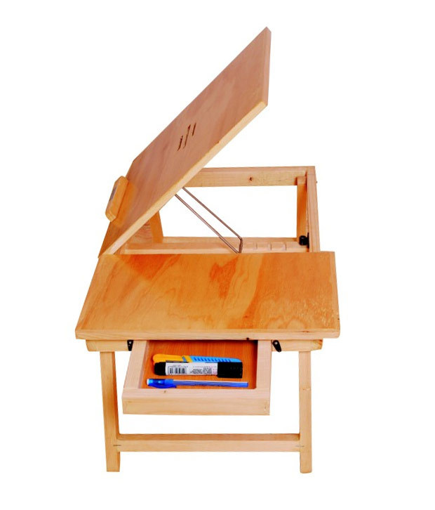 Laptop Table With Slots & Drawer