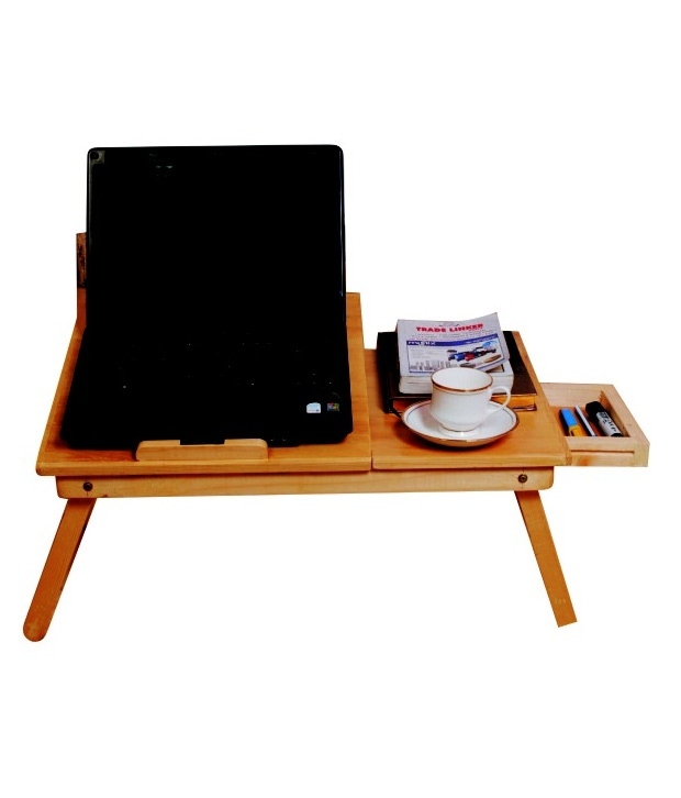 Laptop Table With Slots & Drawer