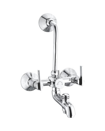 Wall Mixer 3 in 1 - Stainless Steel, Standard Size | Round Shape, Wall Mounted Design