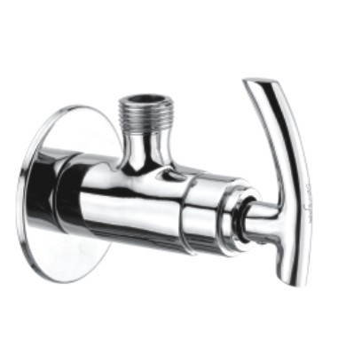 Brass Angle Valve - Stainless Steel, Wall Mounted, Standard Size | Round Shape Design with Durable Finish