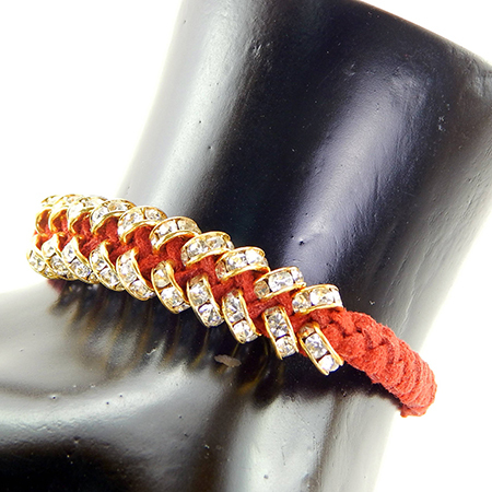 डिज़ाइनर मैक्रैम बीडेड ब्रेसलेट डायमीटर: 65 मिलीमीटर (मिमी)