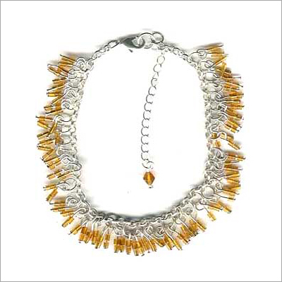 Fancy Beaded Brass Anklets - Copper Alloy, 60 mm Size, 25 Grams Weight | Aesthetic Design, Unique Look, Gleaming Finish, Ideal for Various Occasions